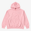 STF pink oversized boxy hoodie — front flat lay