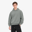 STF Mineral Grey Oversized Hoodie – model front close-up