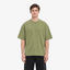 STF boxy oversized olive T-shirt front fit detail