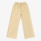STF cream oversized wide-leg joggers — front flat lay
