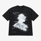 STF No Signal graphic T-shirt in washed black — Front flat lay