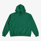Green STF tonal oversized hoodie — Front flat lay