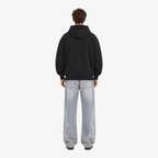 STF Black Oversized Hoodie – model back view
