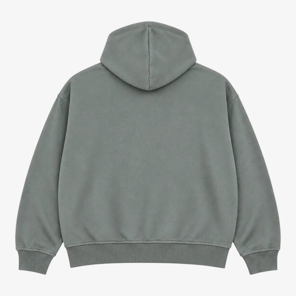 STF Mineral Grey Oversized Hoodie – back product view