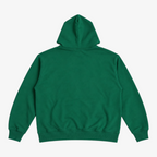 Green STF tonal oversized hoodie — Back flat lay