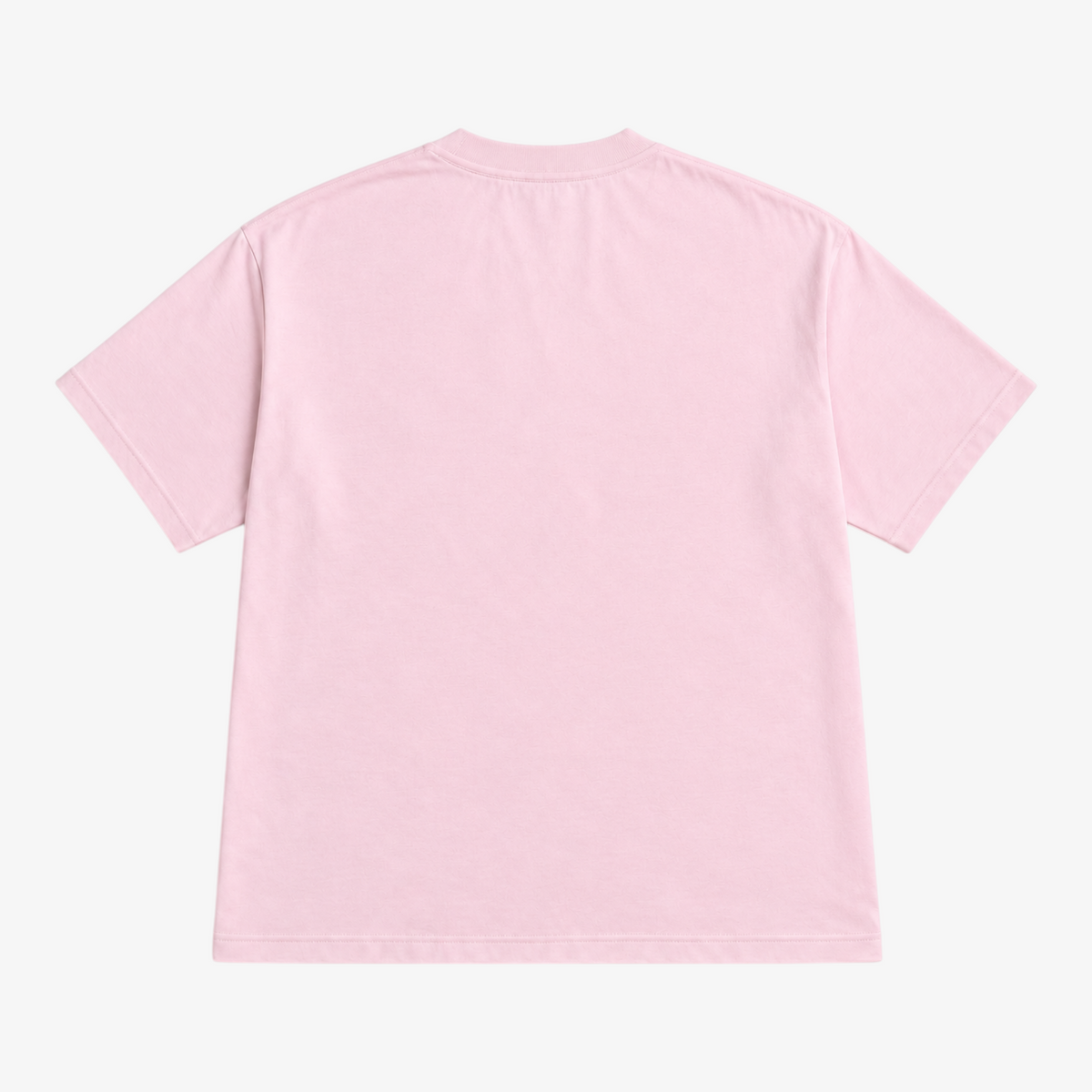 STF oversized tonal T-shirt in light pink — Plain back flat lay