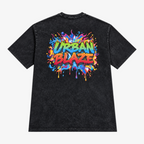 STF Urban Blaze washed black boxy oversized T-shirt — back