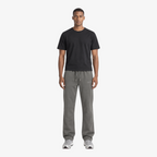 STF grey relaxed open-hem trousers — male front view