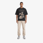 STF Motion in Stillness washed-black boxy oversized T-shirt — male front