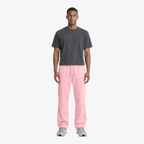 STF relaxed open-hem trousers in pink — Male model front