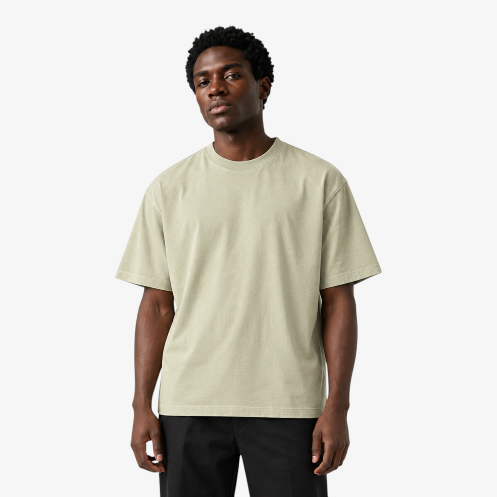 STF Urban Blaze T-shirt in washed cream — male front