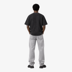 STF No Signal graphic T-shirt in washed black — Male model back