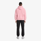 STF pink oversized boxy hoodie — male model back