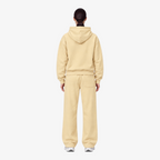 STF oversized boxy cream hoodie and trouser set — Female model back