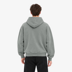 STF Mineral Grey Oversized Hoodie – model back close-up