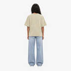 STF Motion in Stillness cream boxy oversized T-shirt — female back