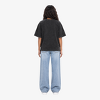 STF Unseen Form washed-black oversized T-shirt — female back
