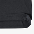 Black STF T-shirt hem and stitching detail