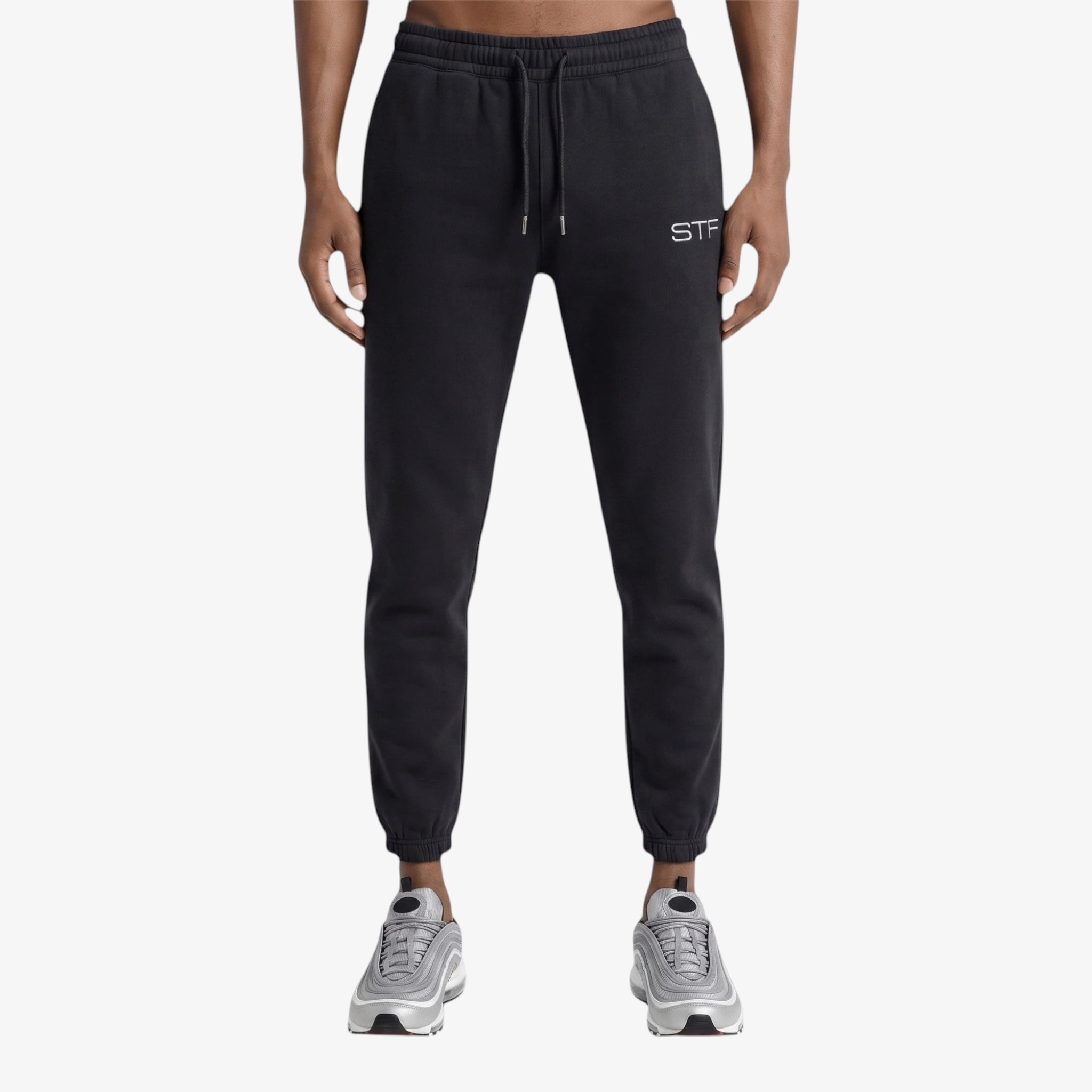 STF Essential French Terry Joggers — Black Secondary image