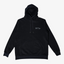 Seejthreadsflames (STF) black heavyweight 100% cotton oversized pullover hoodie with chest embroidery and front pocket