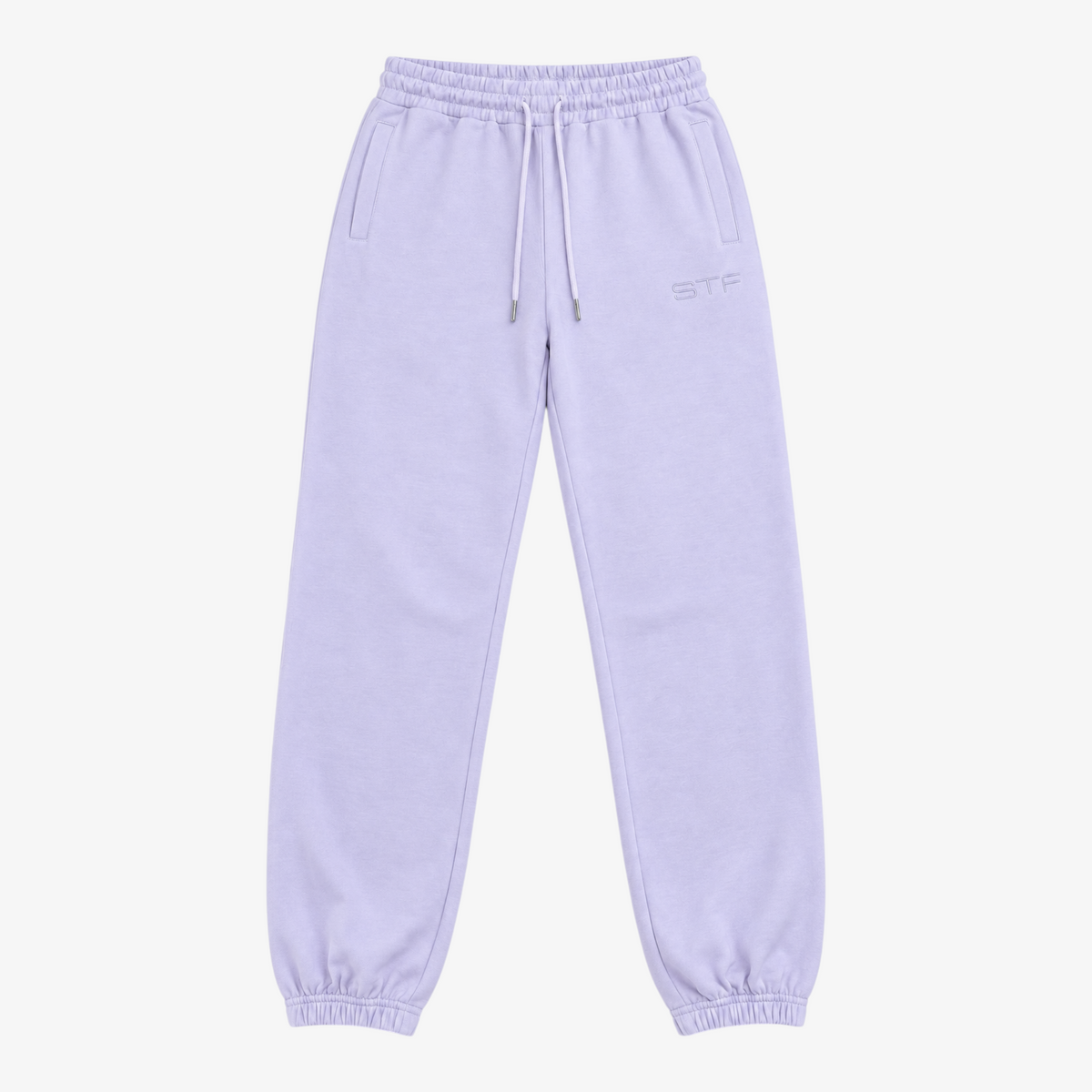 STF lavender French terry joggers – product front view Main image