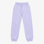 STF lavender French terry joggers – product front view