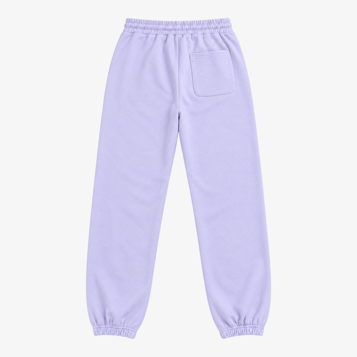 STF lavender French terry joggers – product back view