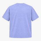 STF tonal embroidered T-shirt in lavender, back view