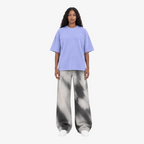 STF lavender oversized T-shirt female model front view