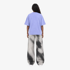 STF lavender oversized T-shirt female model back view