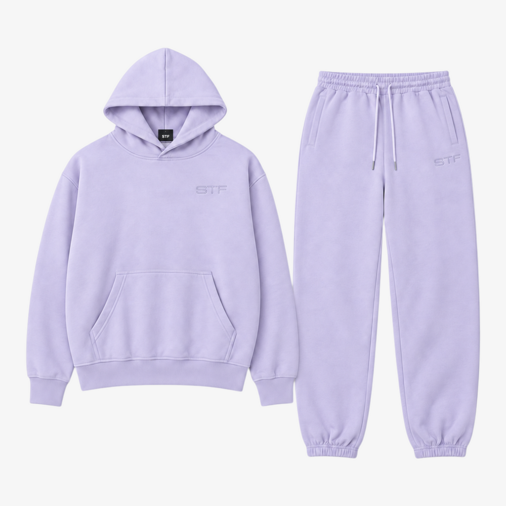 STF lavender oversized training set – product front view