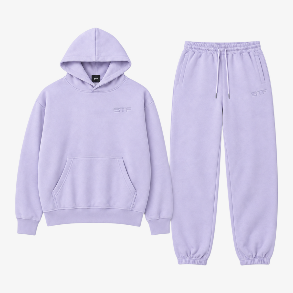 STF lavender oversized training set – product front view