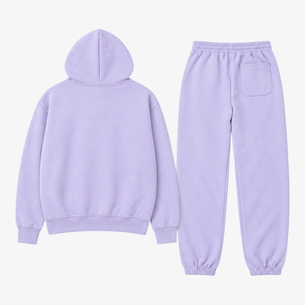 STF lavender oversized training set – product back view